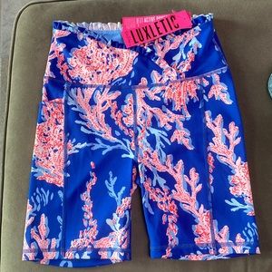 NWT Lilly Pulitzer Weekender High Rise Ruffle Borealis Blue Swim on over XS